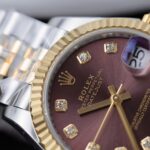 Rolex DateJust Wine Dial Replica Watch Jubilee Strap THB Factory 31mm - Image 5