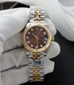 Rolex DateJust Wine Dial Replica Watch Jubilee Strap THB Factory 31mm