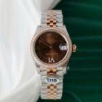 Rolex DateJust Replica Watches Chocolate Dial THB Factory 31mm