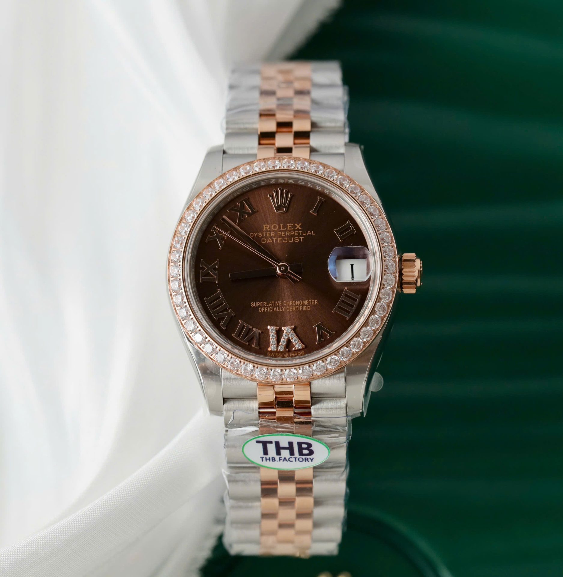 Dong-Ho-Rolex-DateJust-Nu-Rep-11-Mat-Chocolate-Coc-So-La-Ma-THB-31mm-1.jpg Rolex DateJust Replica Watches Chocolate Dial THB Factory 31mm - Image 1
