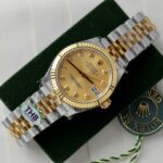 Rolex DateJust Luxury Replica Watch Yellow Champagne Dial THB Factory 31mm - Image 2