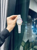 Rolex DateJust Rainbow Replica Watch Custom Moissanite Diamonds 41mm - Image 6