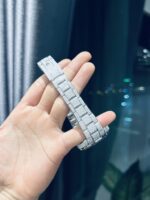 Rolex DateJust Rainbow Replica Watch Custom Moissanite Diamonds 41mm - Image 7