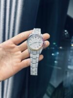 Rolex DateJust Rainbow Replica Watch Custom Moissanite Diamonds 41mm - Image 4