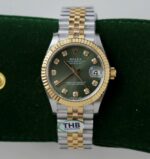 Rolex DateJust Replica Watches Green Dial Jubilee Strap THB Factory 31mm