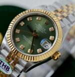 Rolex DateJust Replica Watches Green Dial Jubilee Strap THB Factory 31mm - Image 4