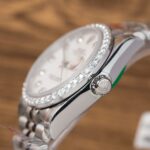 Rolex DateJust Replica Watch Mother Of Pearl Dial With Moissanite Bezel 31mm - Image 8