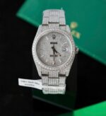 Rolex DateJust Replica Watch Diamonds Moissanite Hong Kong Custom 36mm - Image 2