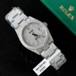 Rolex DateJust Replica Watch Diamonds Moissanite Hong Kong Custom 36mm - Image 3