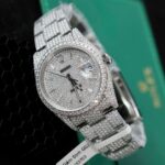 Rolex DateJust Replica Watch Diamonds Moissanite Hong Kong Custom 36mm - Image 4