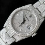 Rolex DateJust Replica Watch Diamonds Moissanite Hong Kong Custom 36mm - Image 6
