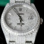 Rolex DateJust Replica Watch Diamonds Moissanite Hong Kong Custom 36mm - Image 7