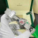 Rolex DateJust Fake Watches Black Dial Bezel Diamonds Moissnaite Clean Factory 41mm - Image 6