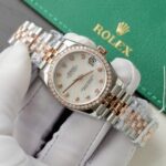 Rolex DateJust Replica 11 Watch Dial Mother Of Pearl Custom Moissanite Diamonds 31mm - Image 3