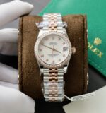 Rolex DateJust Replica 11 Watch Dial Mother Of Pearl Custom Moissanite Diamonds 31mm - Image 2