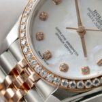 Rolex DateJust Replica 11 Watch Dial Mother Of Pearl Custom Moissanite Diamonds 31mm - Image 7