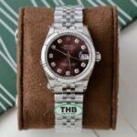 Rolex DateJust Replica 11 Watch Wine Dial Jubilee Strap THB Factory 31mm
