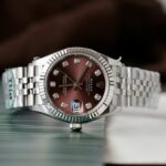Rolex DateJust Replica 11 Watch Wine Dial Jubilee Strap THB Factory 31mm - Image 3