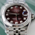 Rolex DateJust Replica 11 Watch Wine Dial Jubilee Strap THB Factory 31mm - Image 5