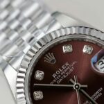 Rolex DateJust Replica 11 Watch Wine Dial Jubilee Strap THB Factory 31mm - Image 6
