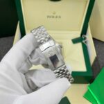Rolex DateJust Replica Watches Gray Dial Bezel Diamonds Moissnaite Clean Factory 41mm - Image 7