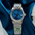 Rolex DateJust Replica Watches Women Blue Dial Jubilee Strap THB Factory 31mm