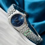 Rolex DateJust Replica Watches Women Blue Dial Jubilee Strap THB Factory 31mm - Image 4