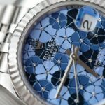 Rolex DateJust Replica Watch Women Blue Flower Dial THB Factory 31mm - Image 5