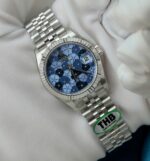 Rolex DateJust Replica Watch Women Blue Flower Dial THB Factory 31mm - Image 2