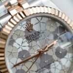 Rolex DateJust Best Replica Watch Women Flower Dial Jubilee Strap THB Factory 31mm - Image 5