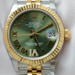 Rolex DateJust Best Replica Watch Green Dial Jubilee Strap THB Factory 31mm - Image 5