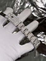 Rolex Best Replica Watch DateJust Supreme Custom Moissanite Diamonds Red Dial 41mm - Image 6