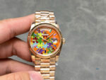 Rolex Day-Date 128235 Puzzle Emoji Jigsaw Motif Dial Best Replica Watches 36mm - Image 2