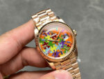 Rolex Day-Date 128235 Puzzle Emoji Jigsaw Motif Dial Best Replica Watches 36mm - Image 3