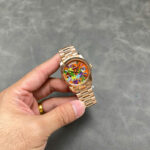 Rolex Day-Date 128235 Puzzle Emoji Jigsaw Motif Dial Best Replica Watches 36mm