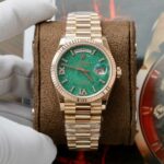 Rolex Day-Date 128235 Dial Aventurine Replica Watch Custom Gold Wrapped 36mm - Image 2
