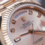 Rolex Day-Date 128235 Rose Gold Luxury Fake Watches Pink Dial Weight 156 Grams GF Factory 36mm - Image 6