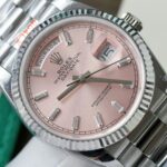 Rolex Day-Date 128236 Pink Dial Replica Watch Weight 158 Grams QF Factory 36mm - Image 5