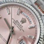 Rolex Day-Date 128236 Pink Dial Replica Watch Weight 158 Grams QF Factory 36mm - Image 6