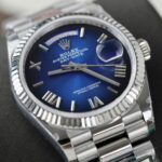 Rolex Day-Date 128236 Best Replica Watch Dial Blue Weight 158gram QF Factory 36mm - Image 4