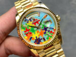 Rolex Day-Date 128238 Puzzle Emoji Jigsaw Motif Dial Best Replica Watches 36mm - Image 2