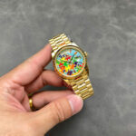 Rolex Day-Date 128238 Puzzle Emoji Jigsaw Motif Dial Best Replica Watches 36mm