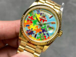 Rolex Day-Date 128238 Puzzle Emoji Jigsaw Motif Dial Best Replica Watches 36mm - Image 3