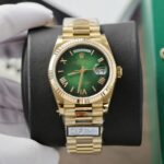 Rolex Day-Date 128238 Replica Watch Green Ombre Dial Weight 158gram QF 36mm