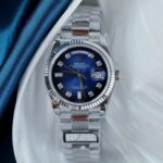 Rolex Day-Date 128239 Replica Watches Blue Ombre Dial Weight ~157 Grams QF Factory 36mm