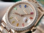 Rolex Day-Date 128395TBR Refined 18K Gold Wrapped & Moissanite Diamonds Best Replicas 36mm - Image 6