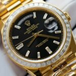 Rolex Day-Date 228238 Replica Watch 18K Gold Wrapped Moissanite Bezel GM 40mm - Image 4