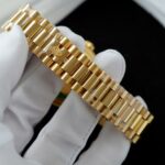 Rolex Day-Date 18K Gold Wrapped + Moissanite Diamonds Copies Watches GM Factory 36mm - Image 11