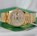 Rolex Day-Date 18K Gold Wrapped + Moissanite Diamonds Copies Watches GM Factory 36mm - Image 4