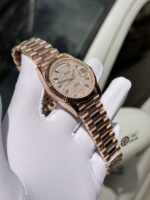 Rolex Day-Date Gold Wrapped Replica Watch With Moissanite Full DIal GM V2 40mm - Image 6